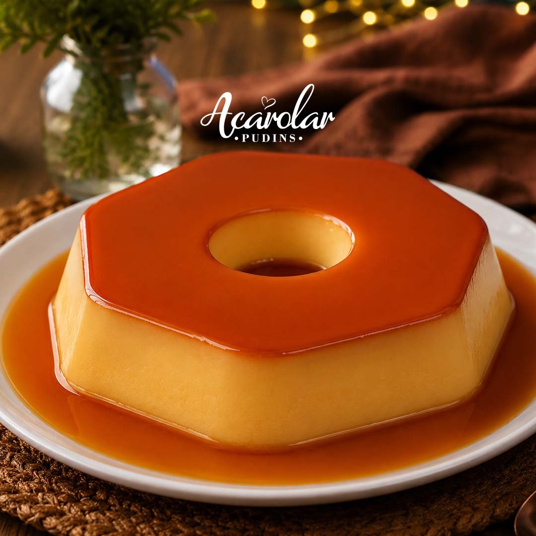 Pudim tradicional de leite condensado.